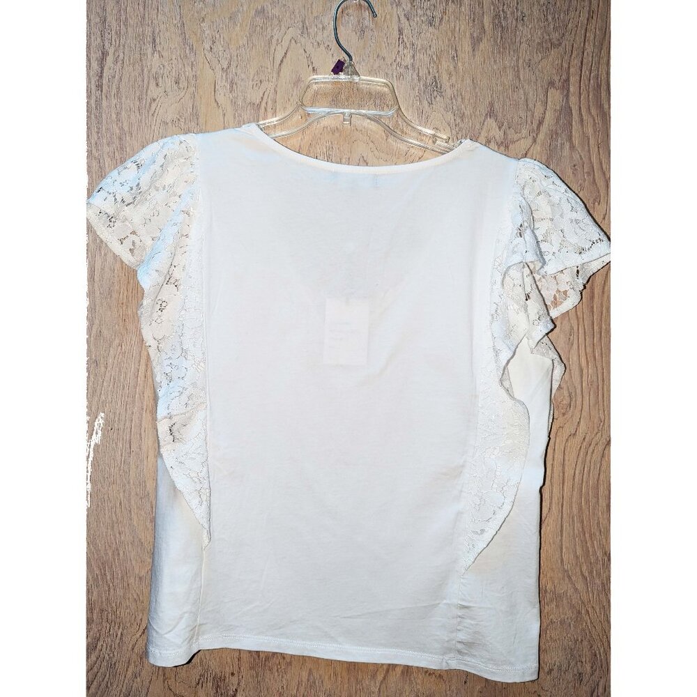 GENERATION LOVE Coralie Lace Combo Top in White size Large - Picture 5 of 7